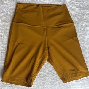 Women's Mustard High-Waisted Shorts